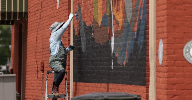 “White Dog and the Spirit of the Process” Mural - Gallery Image 1