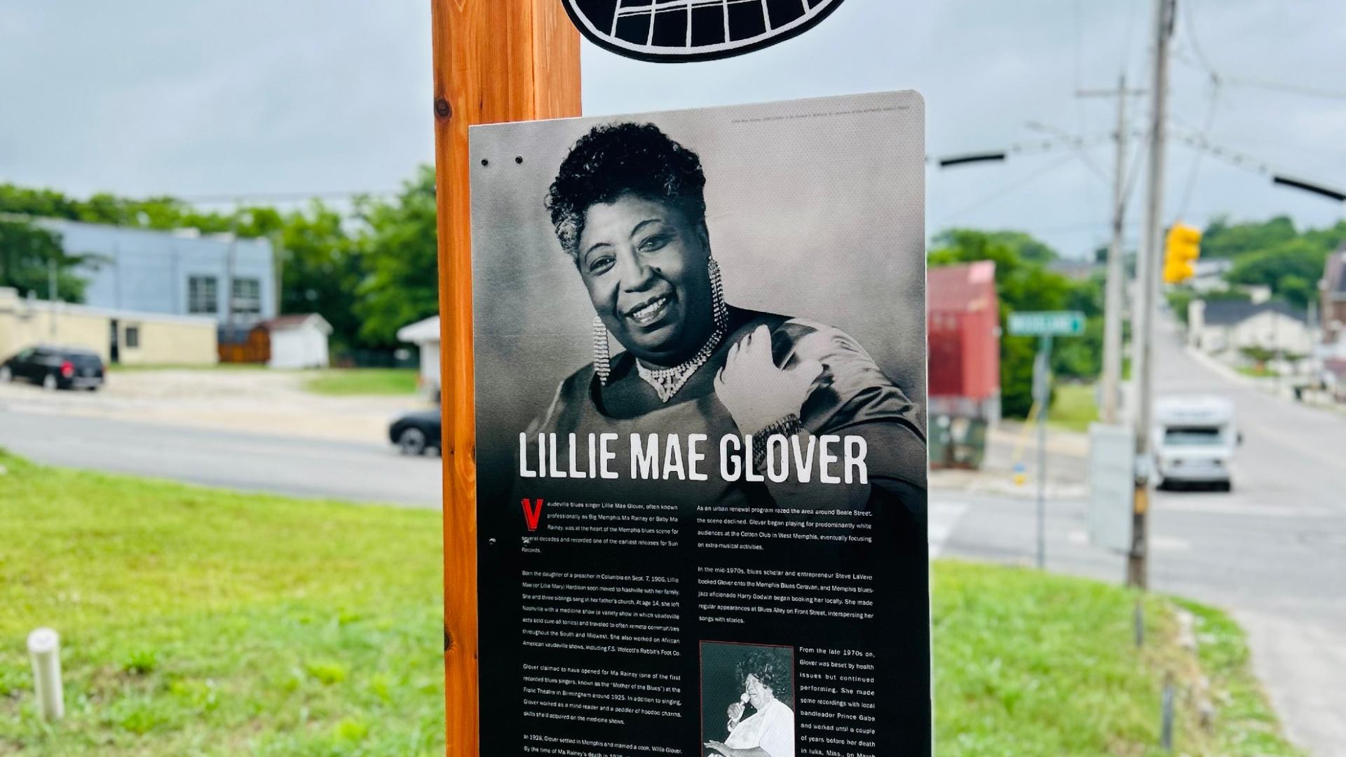 Lillie Mae Glover Tennessee Music Pathways Marker