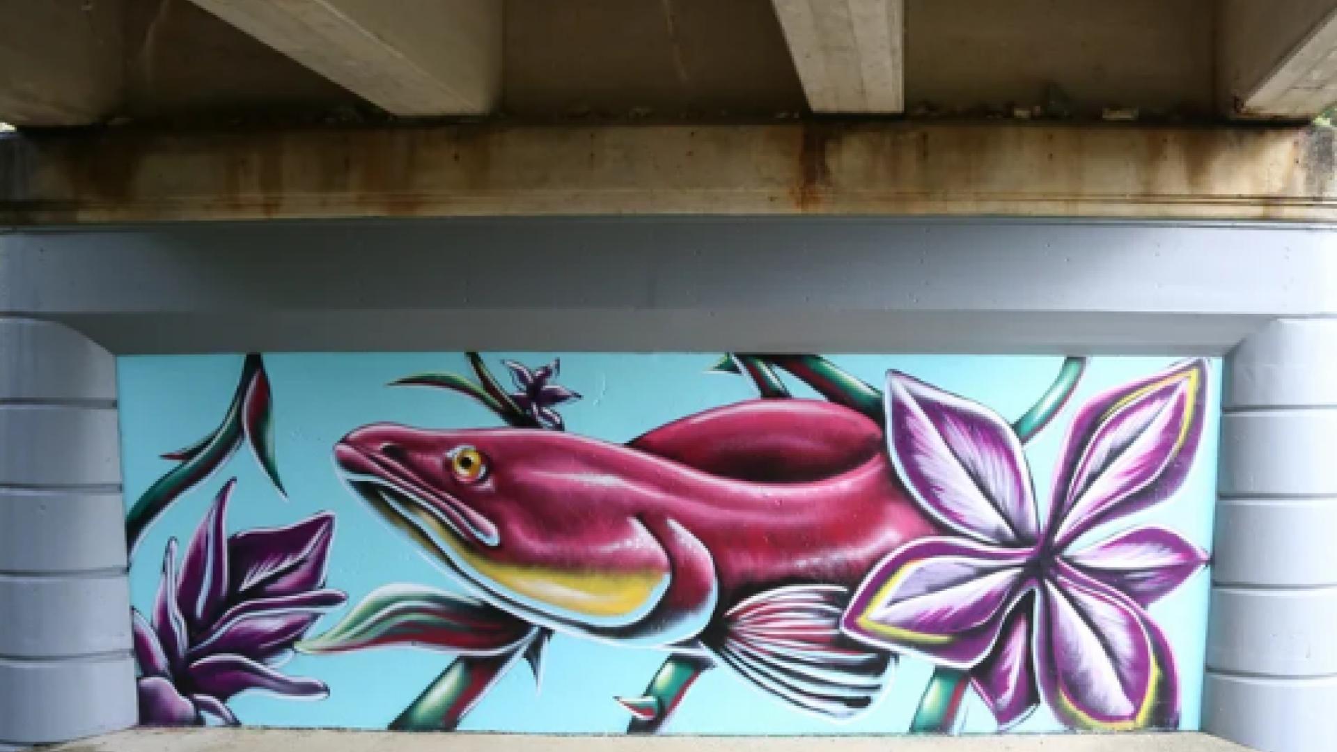 "The American Eel" mural