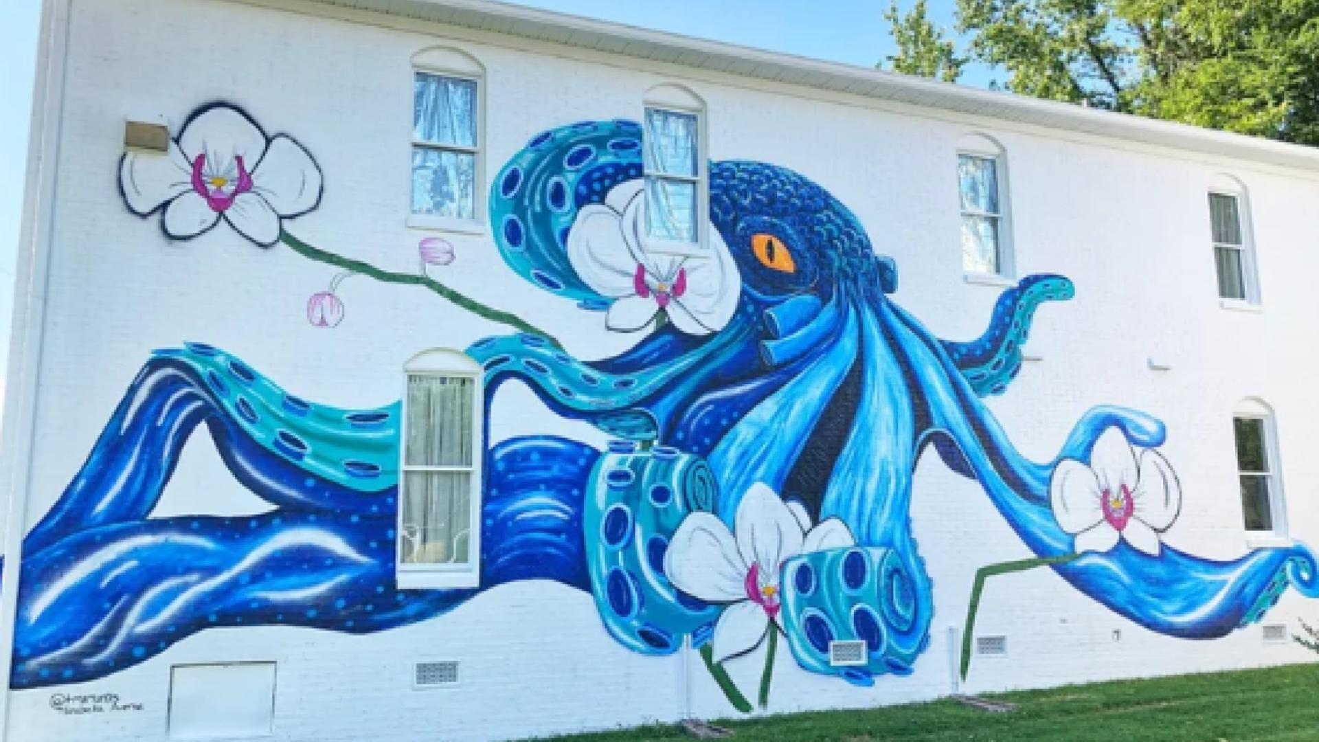 "Bertha the Octopus" Mural