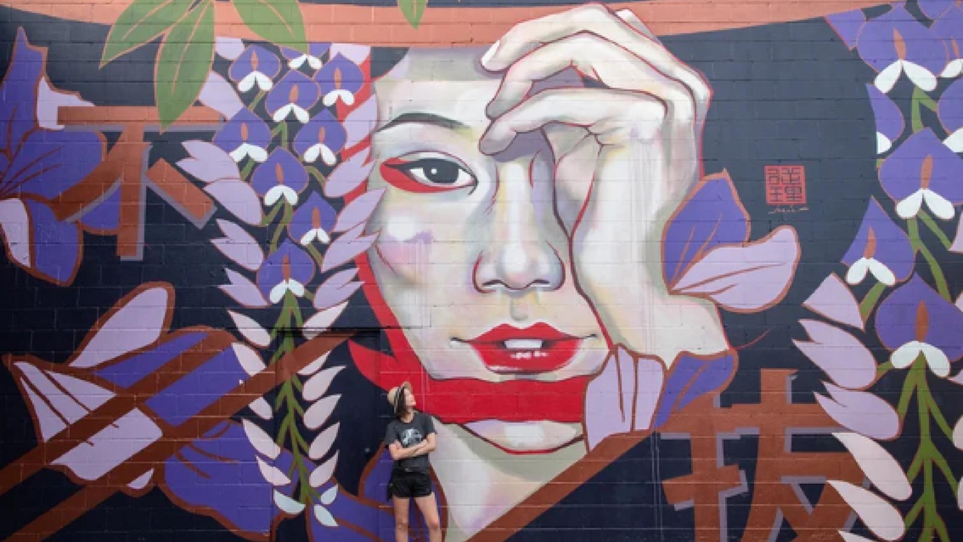 "Wisteria Maiden" Mural