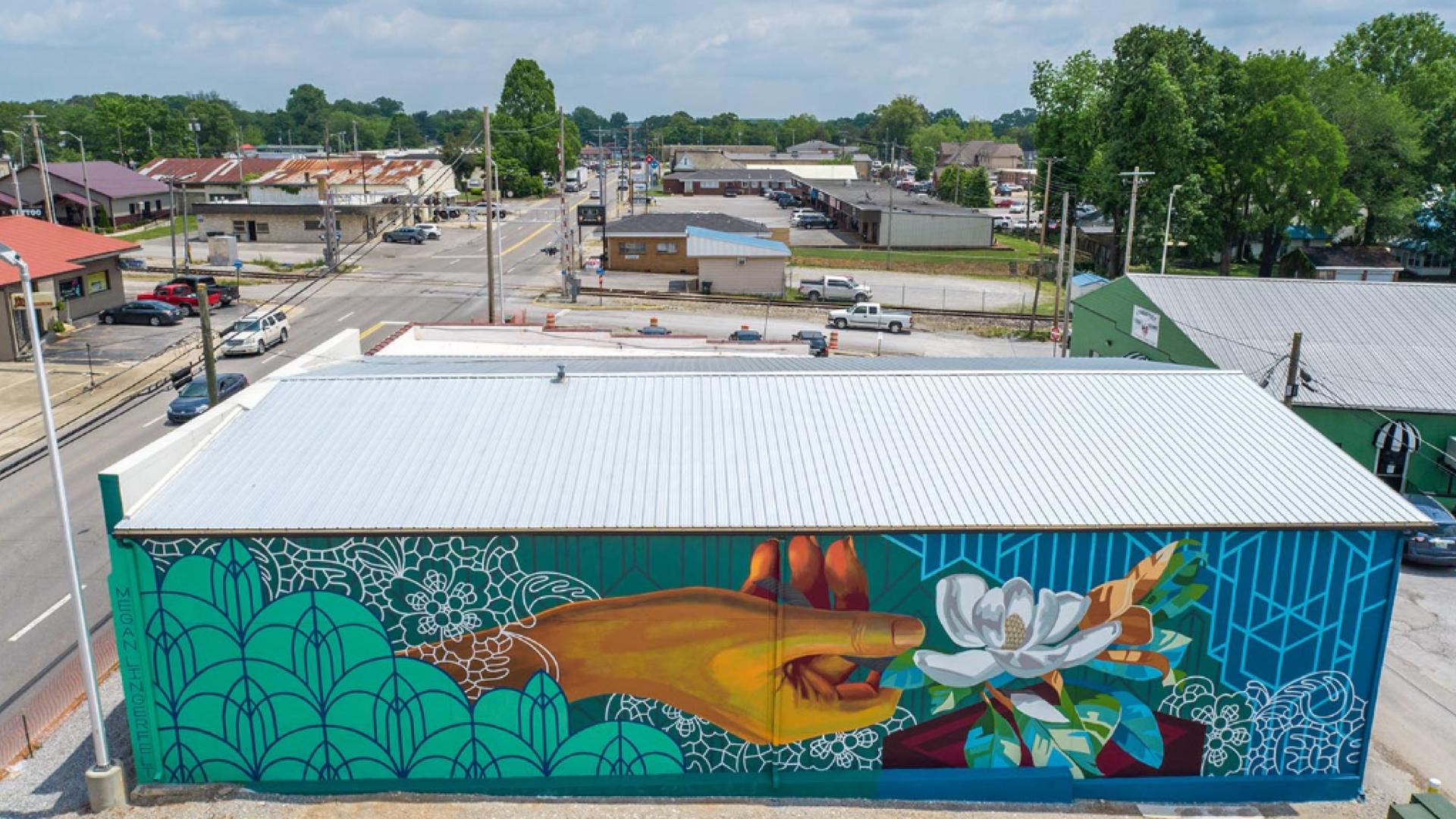 "Waves of Lace" Mural